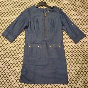 Sharagano denim utility dress